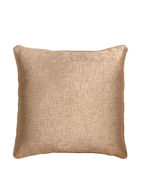 Image of Vogue Embossed Pair of Cushion Covers Latte 43X43CM MN15306