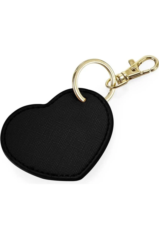 Image of Bagbase Boutique Heart Key Clip in Black Unisex One Size