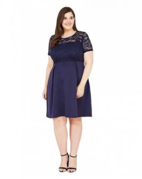 Image of Mela London Curve Lace Skater Dress