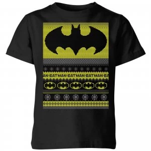 Image of DC Comics Batman Kids Christmas T-Shirt in Black - 3-4 Years