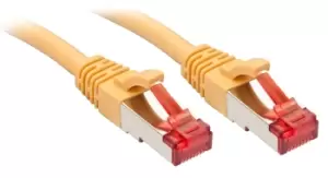Image of Lindy RJ-45 Cat.6 S/FTP 0.5m networking cable Yellow Cat6 S/FTP...