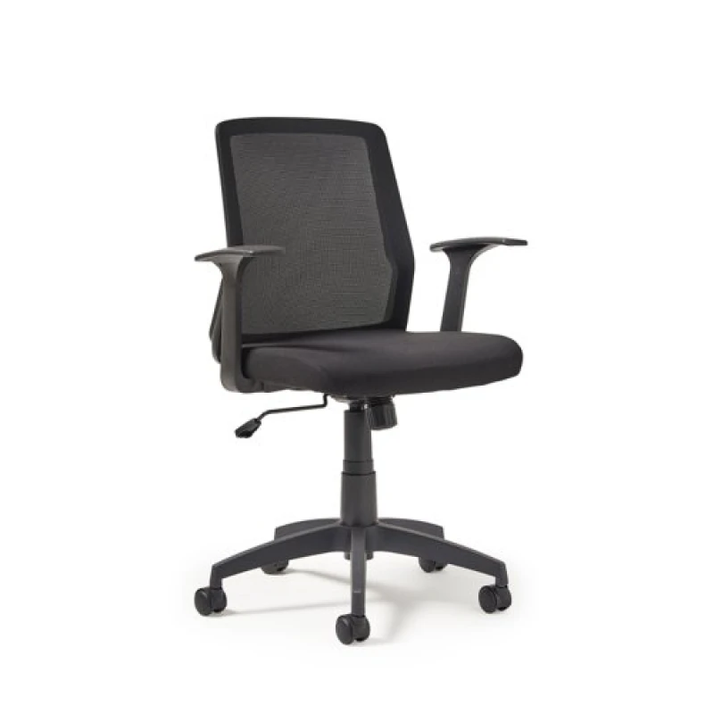 Image of Nina Office Mesh Task Chair with Fixed Arms - Black