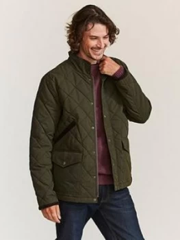 Image of Fatface Hayle Quilted Jacket - Khaki