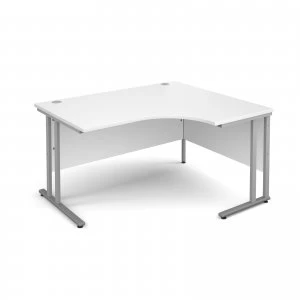 Image of Maestro 25 SL Right Hand Ergonomic Desk 1400mm - Silver Cantilever fra