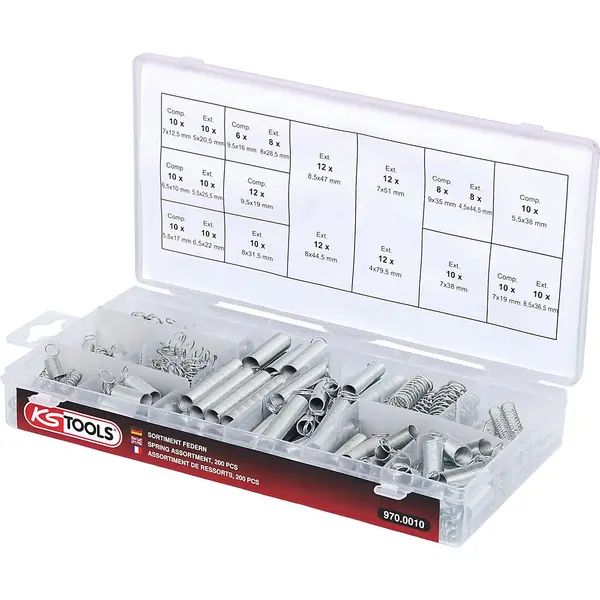 Image of KS Tools 200 parts, 200 parts, in a plastic case