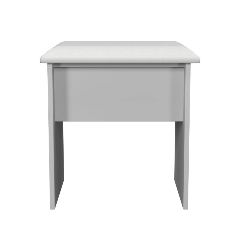 Image of Santander Grey Wooden Dressing Table Stool