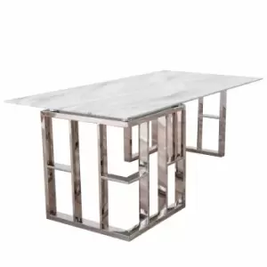 Image of Native Home & Lifestyle Marble Glass Manhattan Coffee Table