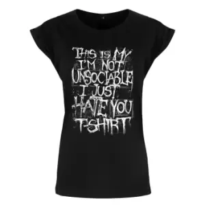 Image of Grindstore Womens/Ladies Im Not Unsociable T-Shirt (XXL) (Black)