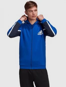 Image of adidas Osr Cb Full Zip Hoody, Blue, Size S, Men