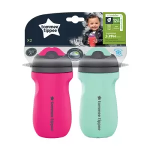 Image of Tommee Tippee Sippee Insulated Bottles Pink/Mint