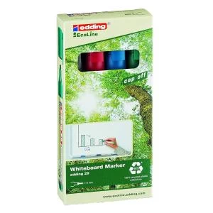 Image of Edding e-29 EcoLine Whiteboard Marker Chisel Tip Assorted Ref 4-29-4