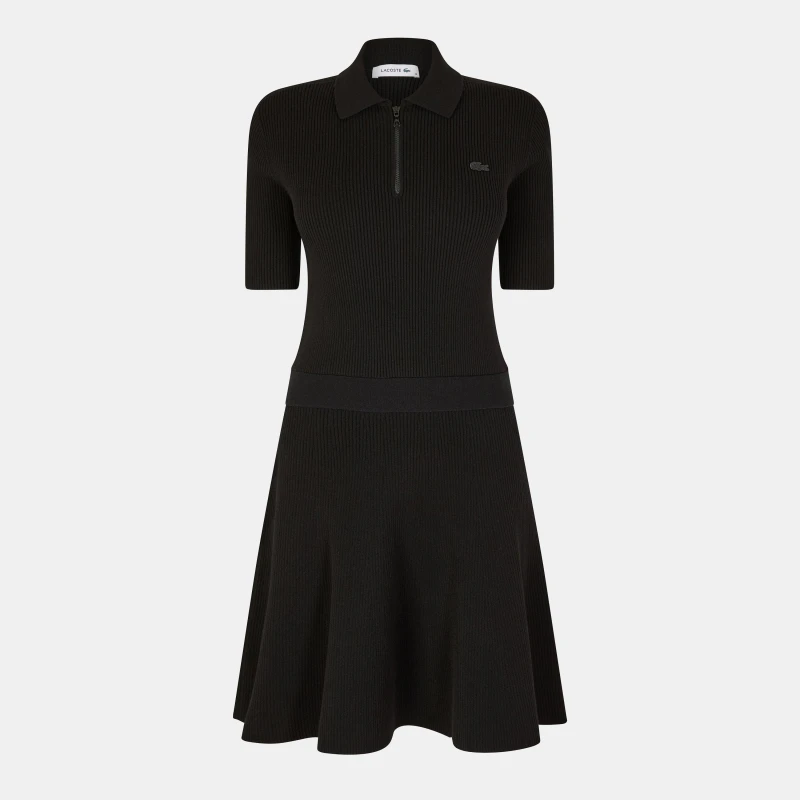 Image of Lacoste Womens Towelling Relaxed Fit Dressing Gown Black female 10 (38)