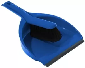 Image of Hygiene Dustpan & Stiff Brush - Blue 191222/B CLEENOL