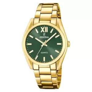 Image of Festina F20640/4 Womens Boyfriend Gold Tone Bracelet Wristwatch