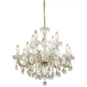 Image of Kolarz VALERIE - Classic 12 Arm Chandelier Polished Brass, 12x E14