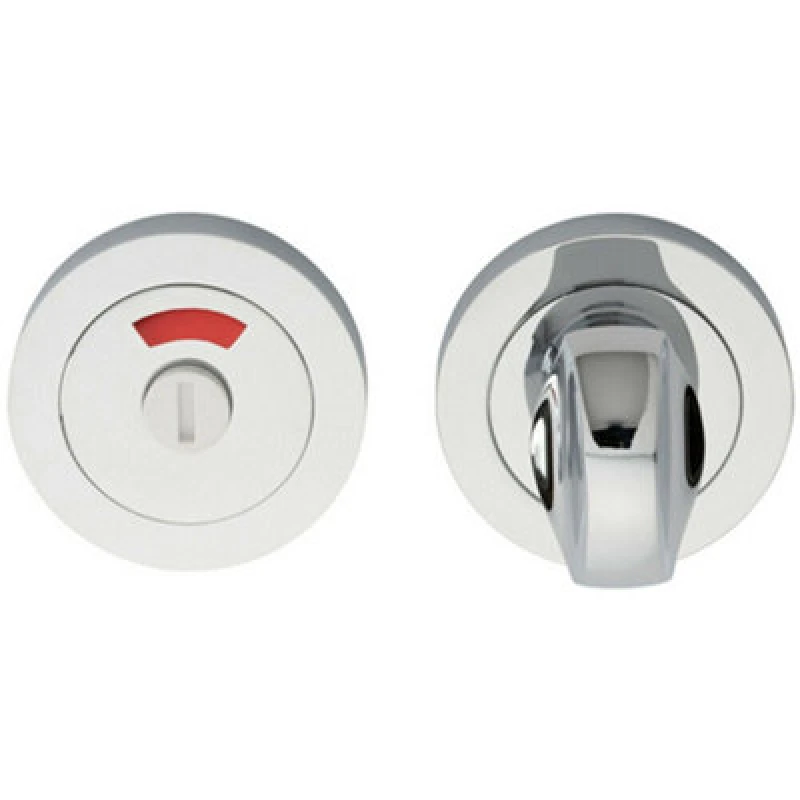 Image of Loops Thumbturn Lock And Release Handle With Indicator 50mm Dia Polished Chrome Multi unisex