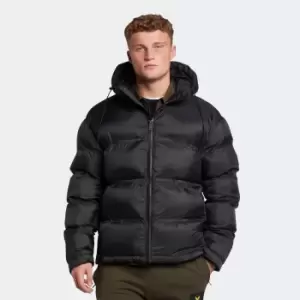 Image of Mens Casuals Sculptural Puffer Jacket - Jet Black - S