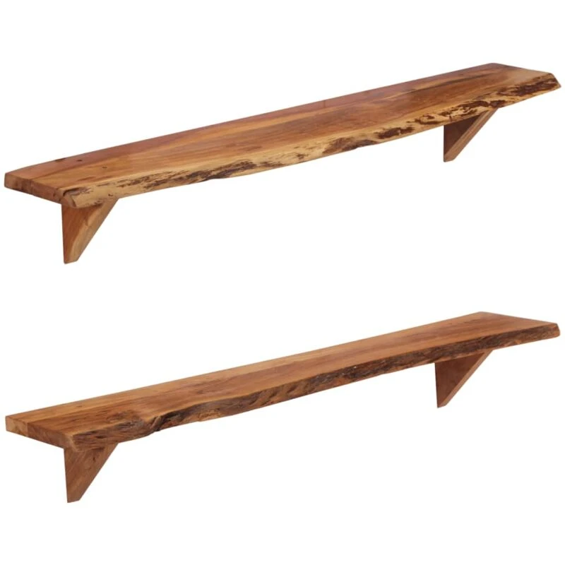 Image of VIDAXL Vidaxl - Wall Shelves 2 pcs 110x20x18cm Solid Wood Acacia 8720286705247