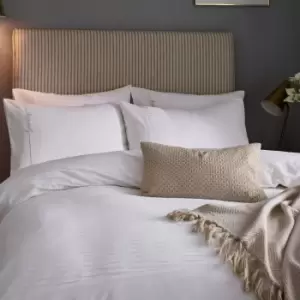 Image of Katie Piper Serenity Pleat Single Duvet Cover Set, White