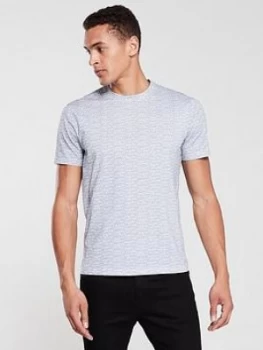 Image of Armani Exchange Small All Over Logo Print T-Shirt White Size S Men