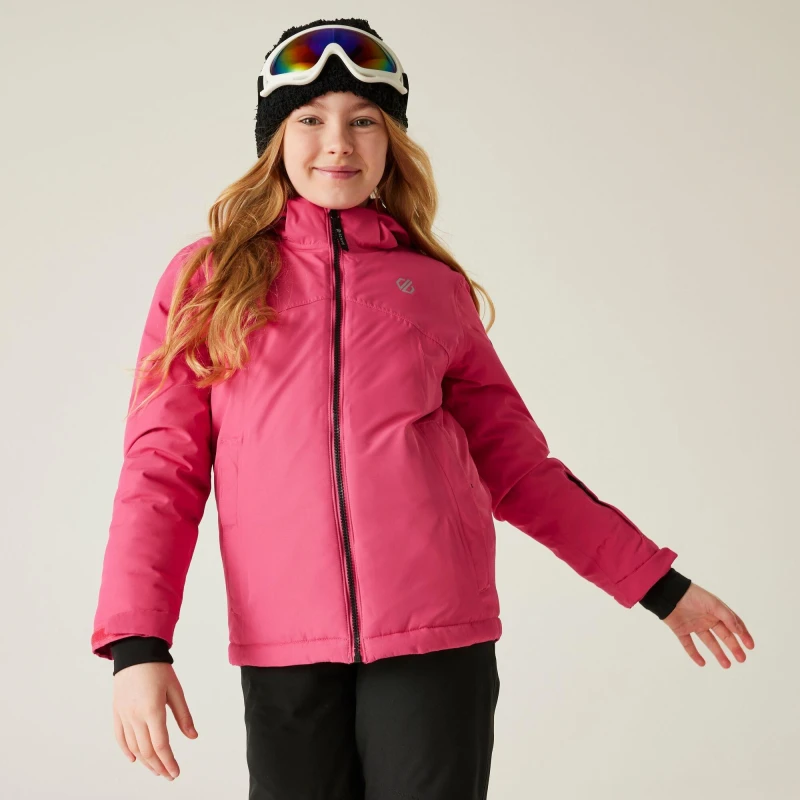 Image of Dare 2b Unisex Kids Impose V Insulated Waterproof Jacket Hot Pink unisex 13yrs