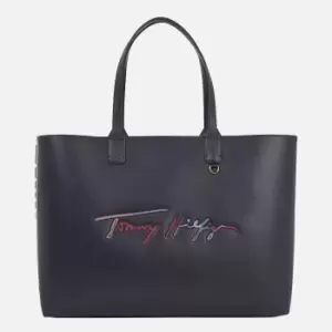 Image of Tommy Hilfiger Womens Iconic Tommy Tote Signature Bag - Desert Sky
