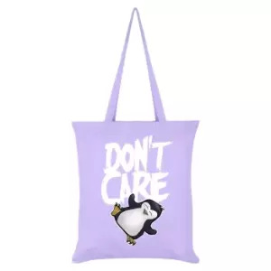 Image of Psycho Penguin Don`t Care Tote Bag (One Size) (Lilac)