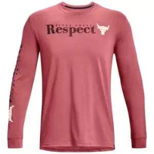 Image of Under Armour Project Rock Respect T-Shirt Mens - Red