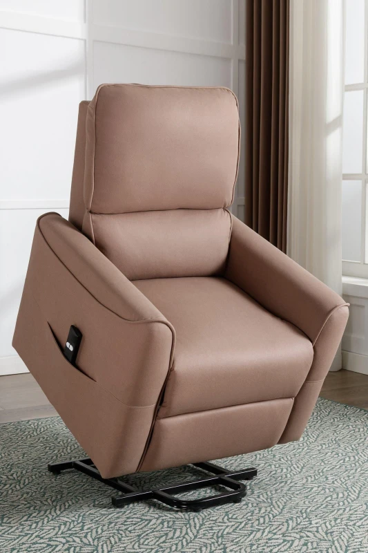 Image of More4Homes Clifton Electric Fabric Single Motor Rise Recliner Lift Mobility Tilt Chair (mocha), Brown 5.05574E+12