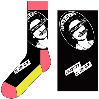 Image of The Sex Pistols - God Save The Queen Unisex UK Size 7 - 11 Ankle Socks - Black