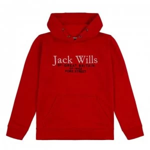 Image of Jack Wills Script Hooded Hoodie - Tigerlilly