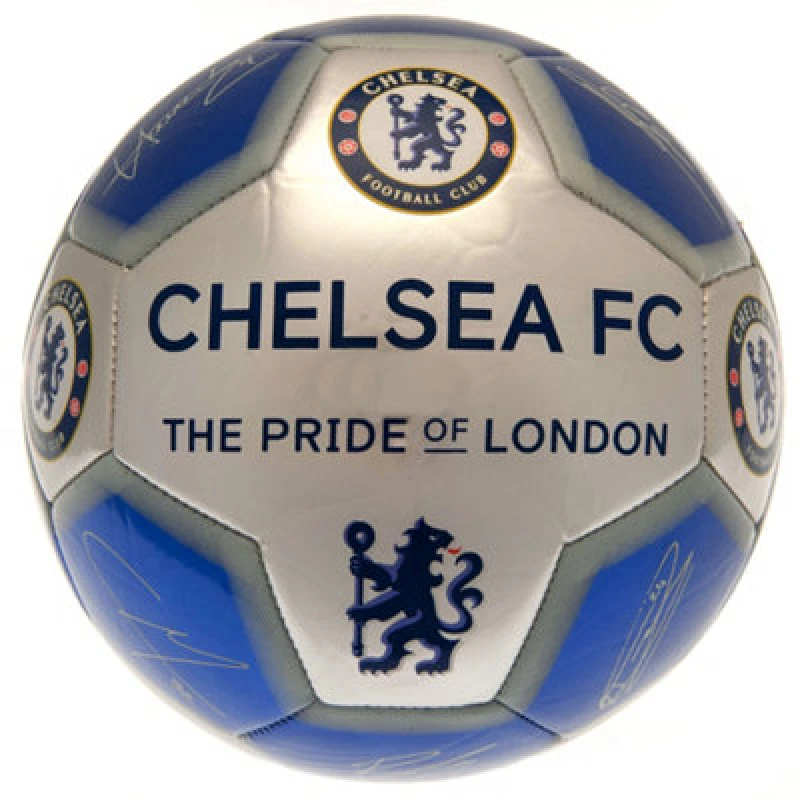 Image of Chelsea Fc Signature Football Blue/silver (5)