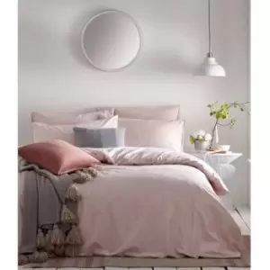 Image of The Linen Yard Claybourne Duvet Cover Set (King) (Blush Pink) - Blush Pink