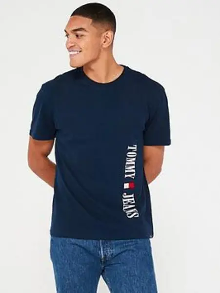 Image of Tommy Jeans Regular Fit Archive T-Shirt - Navy