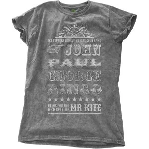 Image of The Beatles - Mr Kite Womens Small T-Shirt - Grey