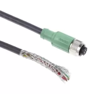 Image of Phoenix Contact Sac-8P-10,0-Pur/m12Fs Sh Sensor Cable, 8Pos, M12 Socket, 10M