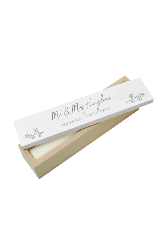 Image of Personalised Memento Company Personalised Message Wooden Certificate Holder