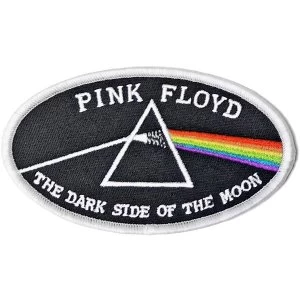 Image of Pink Floyd - Dark Side of the Moon Oval White Border Standard Patch
