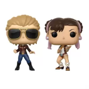 Image of Marvel Vs Capcom Captain Marvel Vs Chun-Li Pop! Vinyl Figure 2 Pack