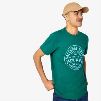 Image of Jack Wills Cornhill Logo T-Shirt - Ivy