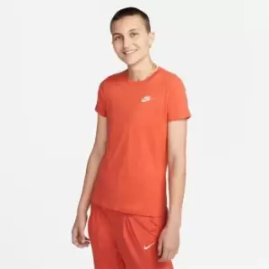 Image of Nike Sportswear Womens Club T-Shirt - Orange