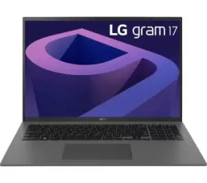 Image of LG gram 17Z90Q 17" Laptop - Intel Core i5, 512GB SSD, Grey, Silver/Grey