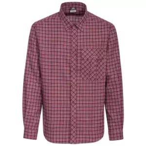 Image of Trespass Mens Snyper Check Shirt (M) (Red Check)