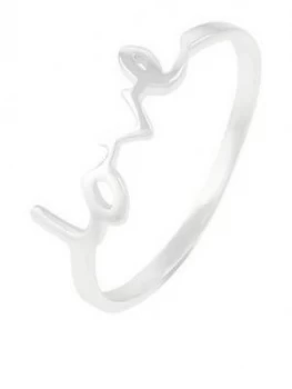 Image of Accessorize Sterling Silver Love Ring - Silver