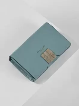 Image of Luella Grey Annie Molten Square Trim Small Purse - Bermuda Blue Women