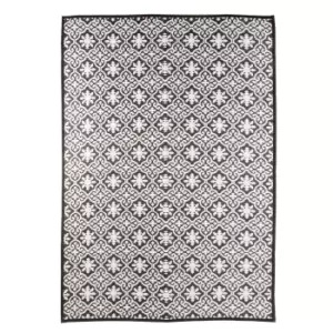 Image of Tile Motif Waterproof Rug Black 230x160cm