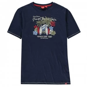 Image of D555 Beach T Shirt Mens - Navy