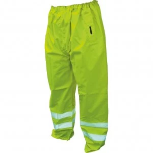 Image of Scan Hi Vis Waterproof Motorway Trousers Yellow M