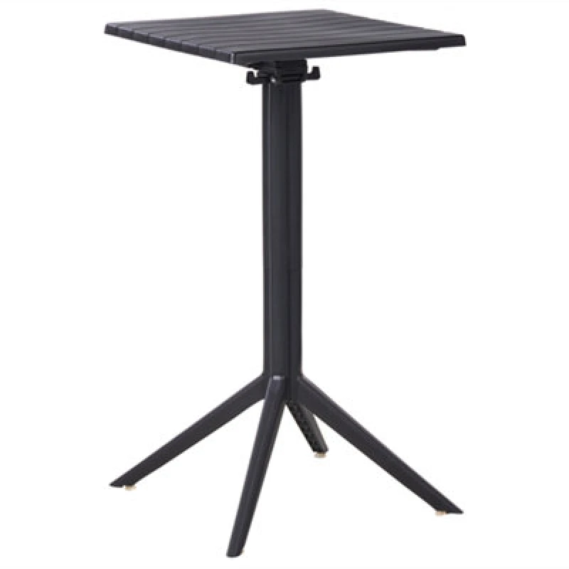 Image of Beliani Garden Bar Table Lemnos 60 Cm 60 Cm Black