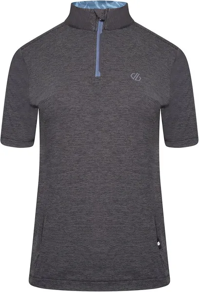 Image of Dare 2B Womens Pedal Through It Reflective Cycling Jersey UK 8- Bust 32', (81cm) BLACK MARL DWT627-68R-8